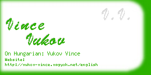 vince vukov business card